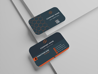 Blue And Orange Business Card app branding design graphic design icon logo vector