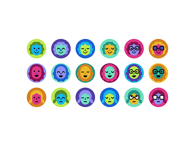 Avatar Set (3 of 3) avatar color flat icon people sketch vector