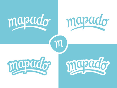 Mapado logo blue coming soon lettering logo
