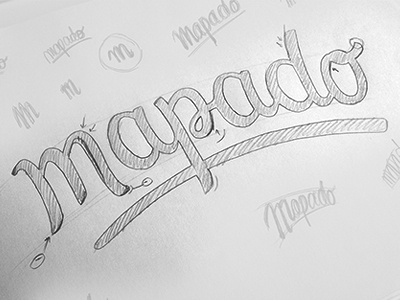 Mapado logo - Lettering sketch draft lettering sketch