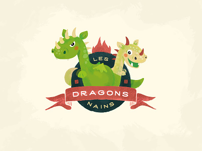 Dwarf Dragons - Les Dragons Nains branding dragons dwarf illustration logo vintage