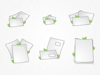 Green paper icons
