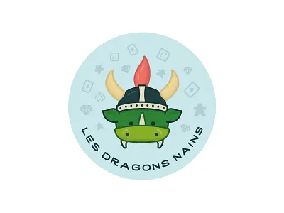 Dwarf dragons sticker dragon icon illustration sticker