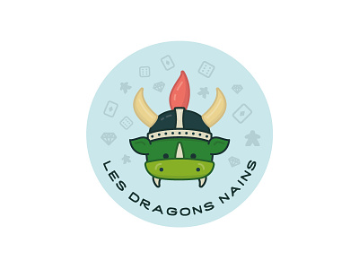 Dwarf dragons sticker dragon icon illustration sticker