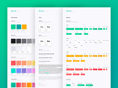 Unow Design System - UI kit branding component design system kit library product design responsive design sketch ui kit