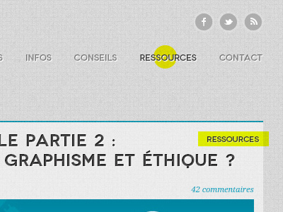 Les Graphisteries blog header menu webdesign