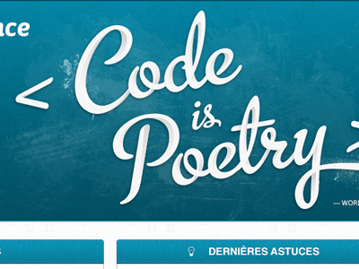 Code is poetry brush icon lettering webdesign