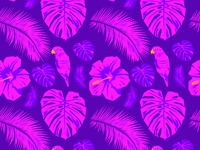 Pink And Purple Paradise Surface Design