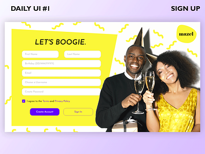 Daily UI 1 - "Sign Up"