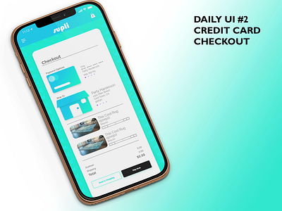 Daily UI #2 Credit Card Checkout branding dailyuichallenge design graphic design ui ux vector