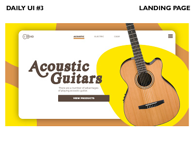 Daily UI #3 Landing Page branding dailyui design guitar landing page typography ui ux