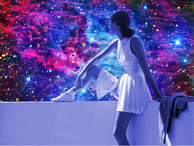Space Chillin' chill chilling design graphic graphic design photo manipulation photoshop space trippy weird
