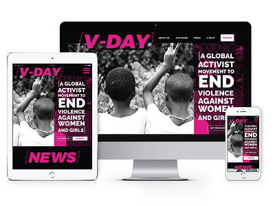V-DAY Site Redesign design feminism feminist graphic design site design social justice v day web design website concept women