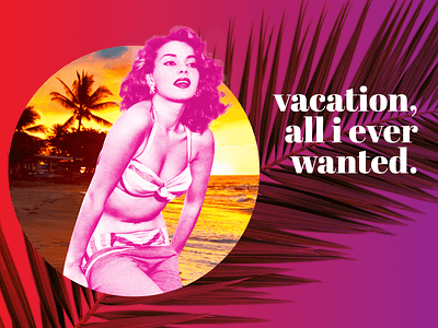 Paradise Pinup art girl hawaii photo collage photoshop pinup tropical vacation vacation rental vintage