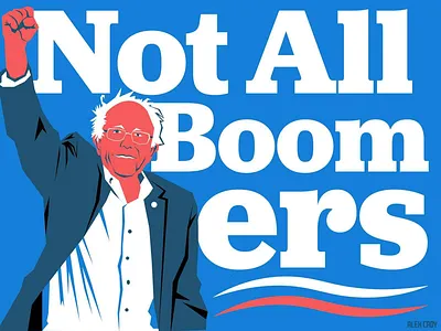 Not All Boomers bernie sanders design graphic design illustration