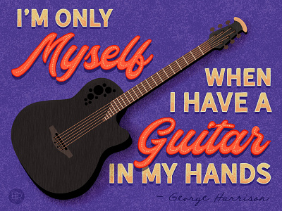 George Harrison_BRD_11-13-20 george harrison guitar illustration lettering procreate app procreate brushes typography