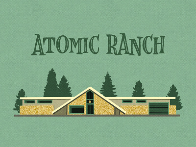 Atomic Ranch_BRD_11-18-20 atomic drawing house illustration mid century mid century modern procreate app procreate art procreate brushes ranch retro