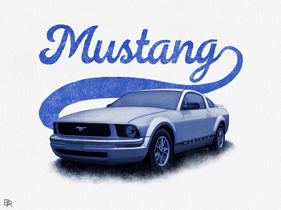 Mustang_BRD_11-25-20 ford mustang illustration procreate app procreate brushes