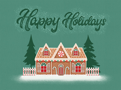 Gingerbread House_BRD_12-7-20 gingerbread happy holidays house illustration procreate art procreate brushes