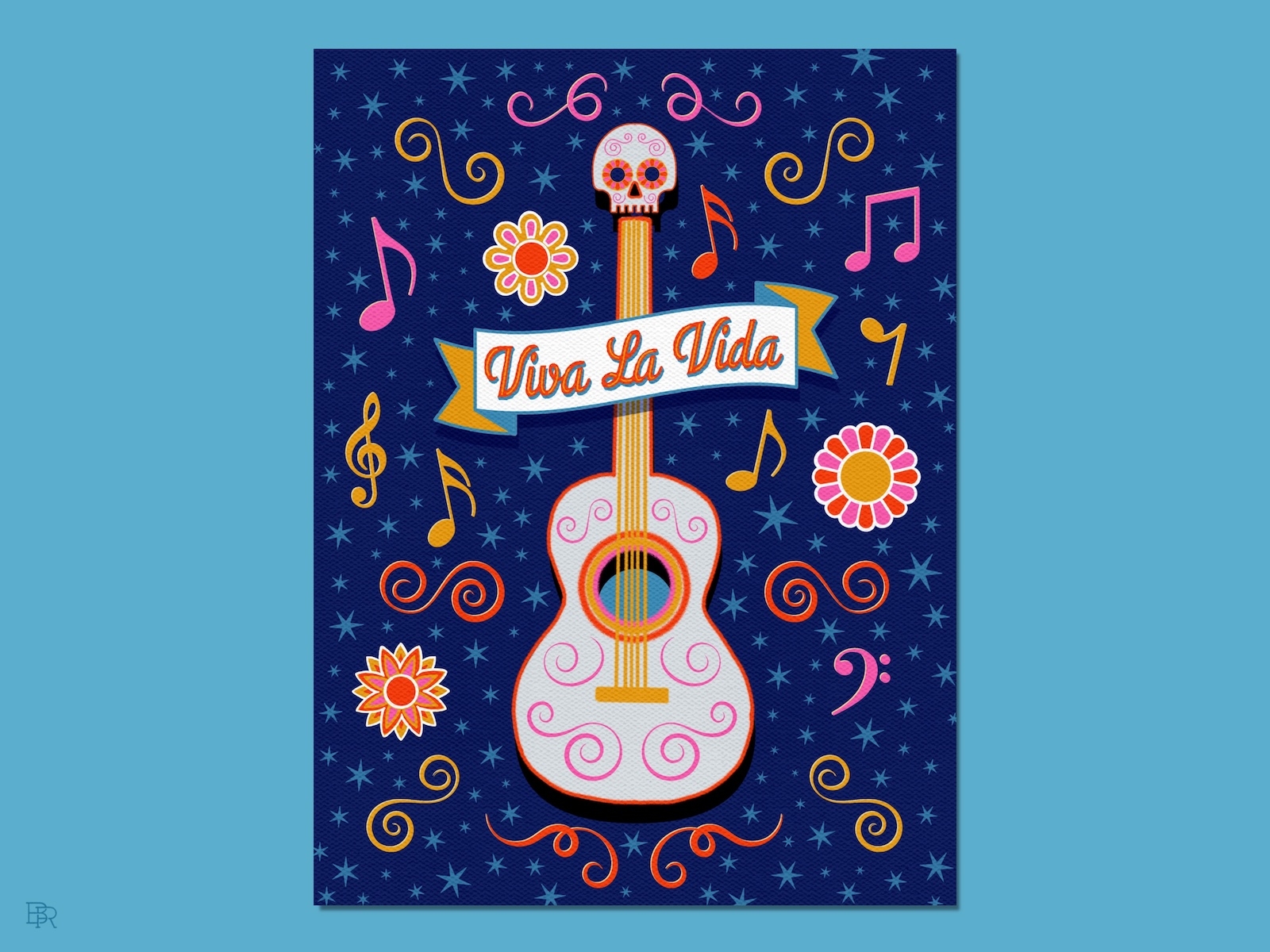 Guitar Illustration_BRD_1-30-21 guitar illustration music procreate art procreate brushes procreate illustration viva la vida