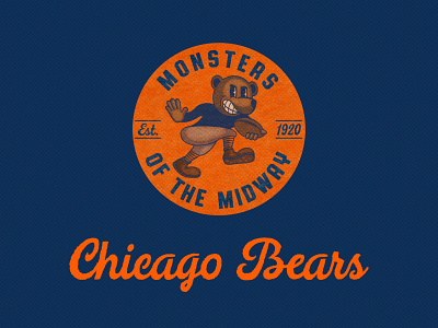Monsters of The Midway_BRD_8-7-21 chicago bears football illustration logo mascot monsters of the midway procreate brushes retro vintage