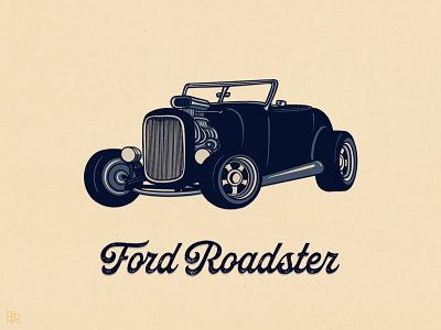 Ford Roadster_BRD_1-11-22 1932 car ford illustration procreate procreate brushes retro roadster vintage