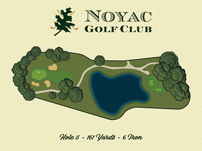 Noyac Golf illustration_BRD_1-13-22 golf golf course illustration illustrator noyac vector