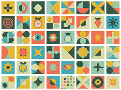 Geometric Pattern #2 BRD 1-25-19 abstract collage geometric illustration illustrator pattern vector