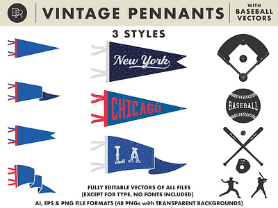 Vintage Sports Pennants_BRD_3-18-19