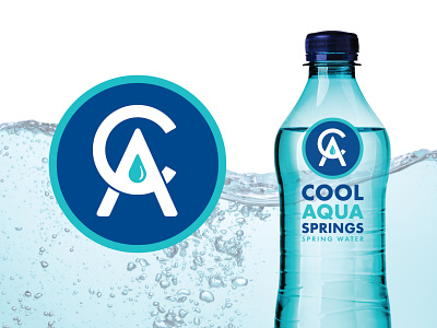 Cool Aqua Springs logo BRD 9-23-19 aqua branding branding design cool illustrator logo spring water springs