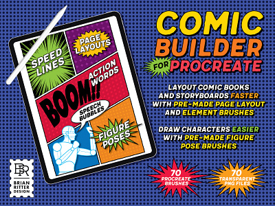 Comic Builder For Procreate_BRD_10-9-19 apple pencil comic book comics figure drawing ipad page layout procreate app storyboards