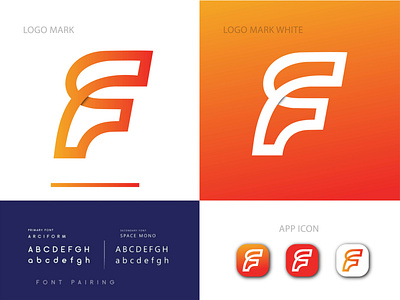 f letter modern logo