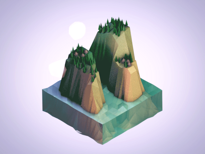 3d Polygon Mountain