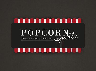 Porpcorn Republic brand brand identity logo popcorn red vintage