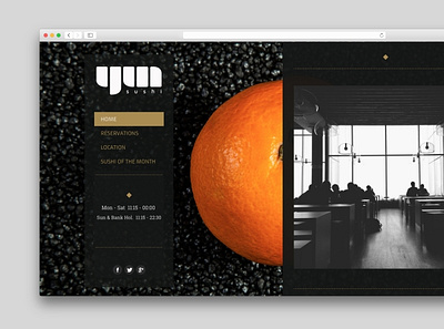YUN website development restaurant sushi ui ux web design website
