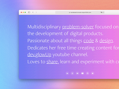 Personal Website Project development gradient ui ui ux ux web web design