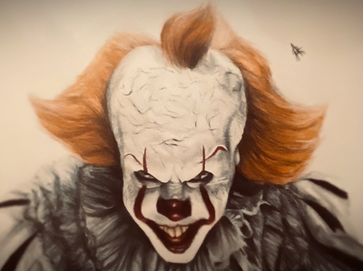 Pennywise Drawing alittlesketchy art coloredpencils drawing halloween it pennywise realistic