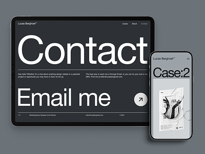 Lucas Berghoef - Portfolio 3.0 - Contact and Case:2