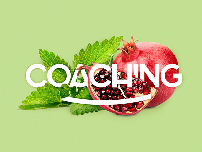 Coaching Banner banner coaching crudo design fruit typography vegan