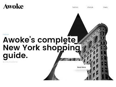 Awoke Magazine: Homepage - Desktop (Detail) awoke hero magazine