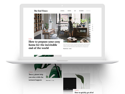'The End Times' Magazine Website (Desktop) WIP