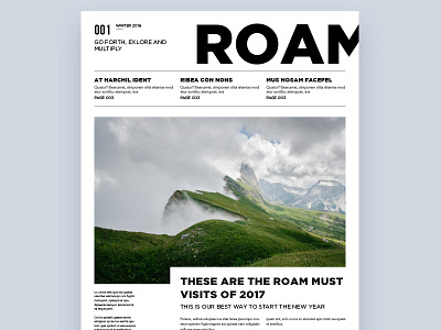 Editorial Layout – ROAM Newspaper editorial explore layout newspaper roam