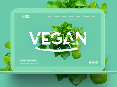 10K Likes on Crudo's Behance page..! behance crudo food logo raw restaurant vegan