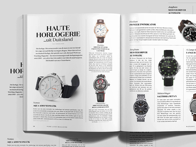 Musthave Watches — Pure Luxe Magazine No.02 editorial luxury magazine musthave pure luxe spread watches