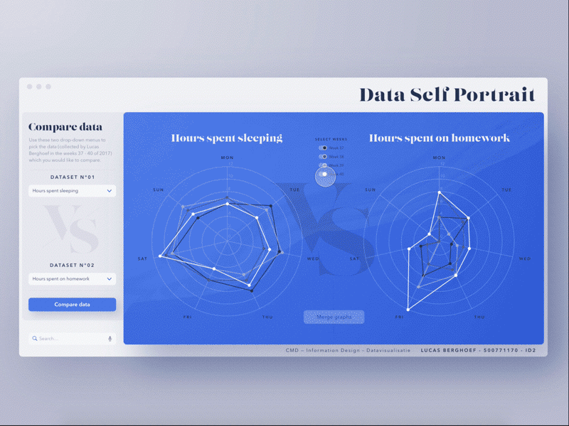 Data Self Portrait - Dashboard dashboard data lust display principle sketch ui