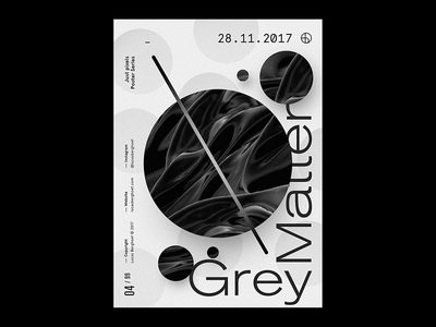 Grey Matter | Just Pixels Poster Series black design graphic grey greyscale poster white