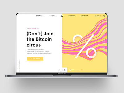 (Don't) Join the Bitcoin circus — Webdesign / UI bitcoin circus lucasberghoef ui ux webdesign