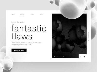 Fantastic Flaws — UI black c4d design fantastic flaws minimal render ui webdesign white