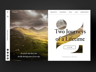 Two Journeys of a Lifetime app design freelancer inspiration interface photoshop sketch typography ui ux web design website