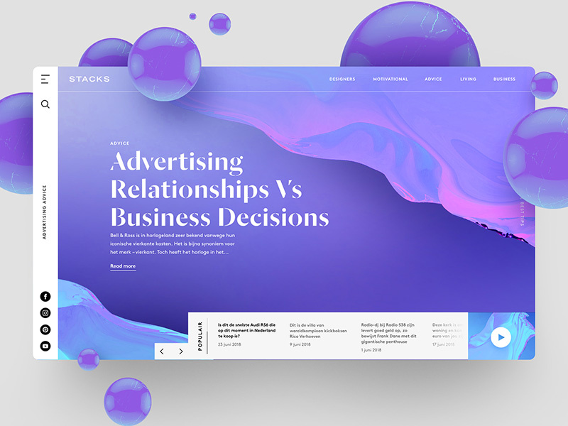 Advertising Relationships VS Business Decisions app website inspiration freelancer interface sketch photoshop typography ux ui web design design